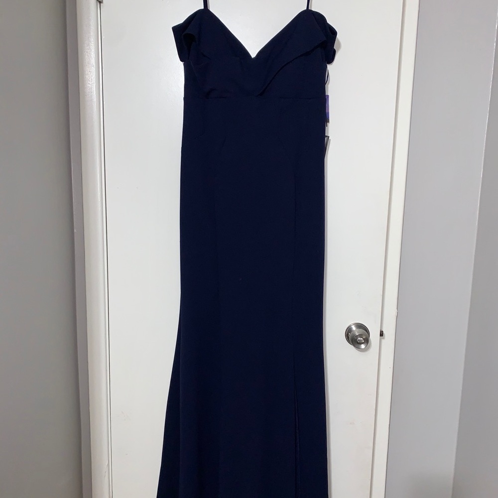 Off the shoulder slit gown